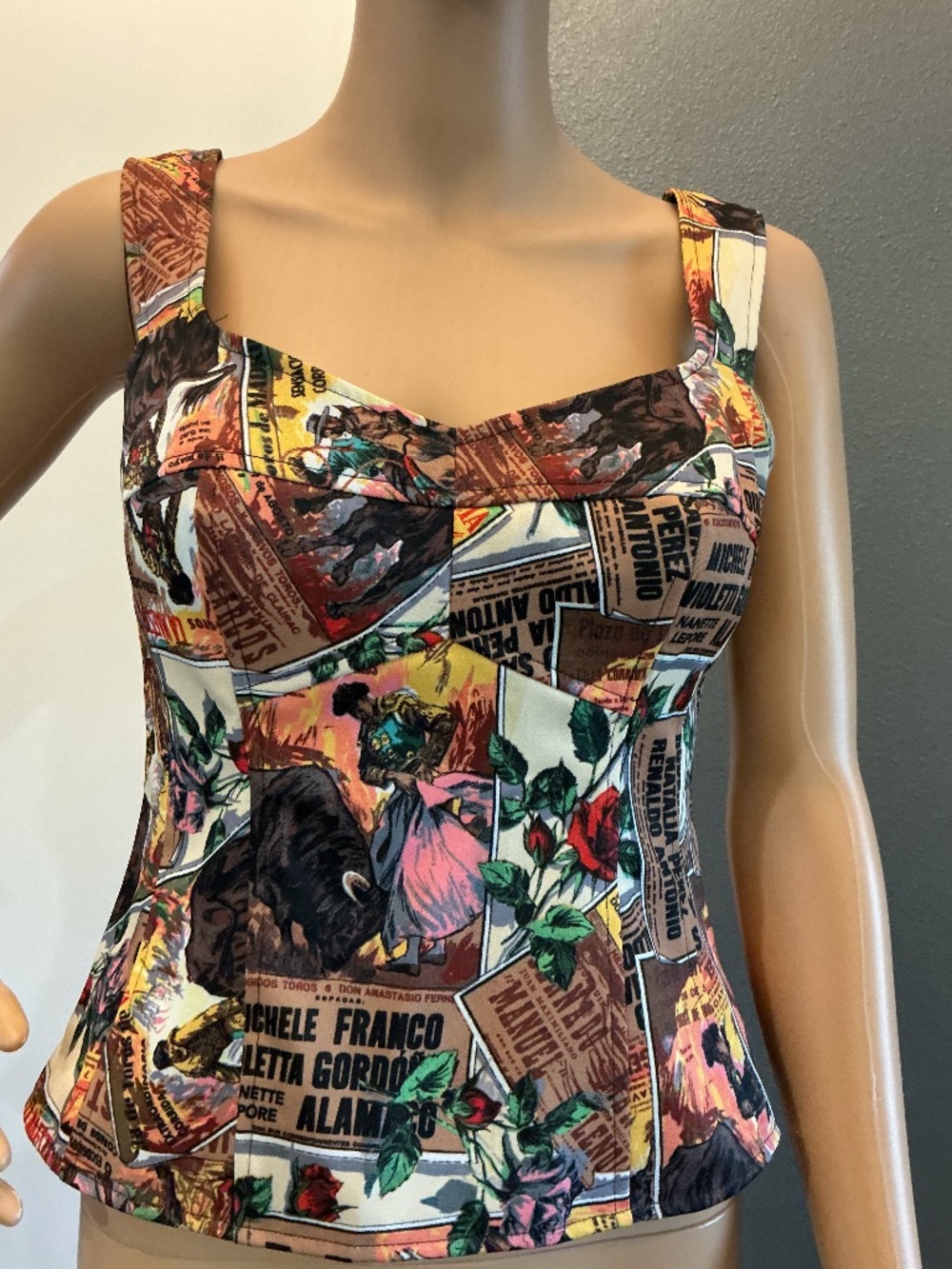 Nanette Lepore bustier top print Size 2